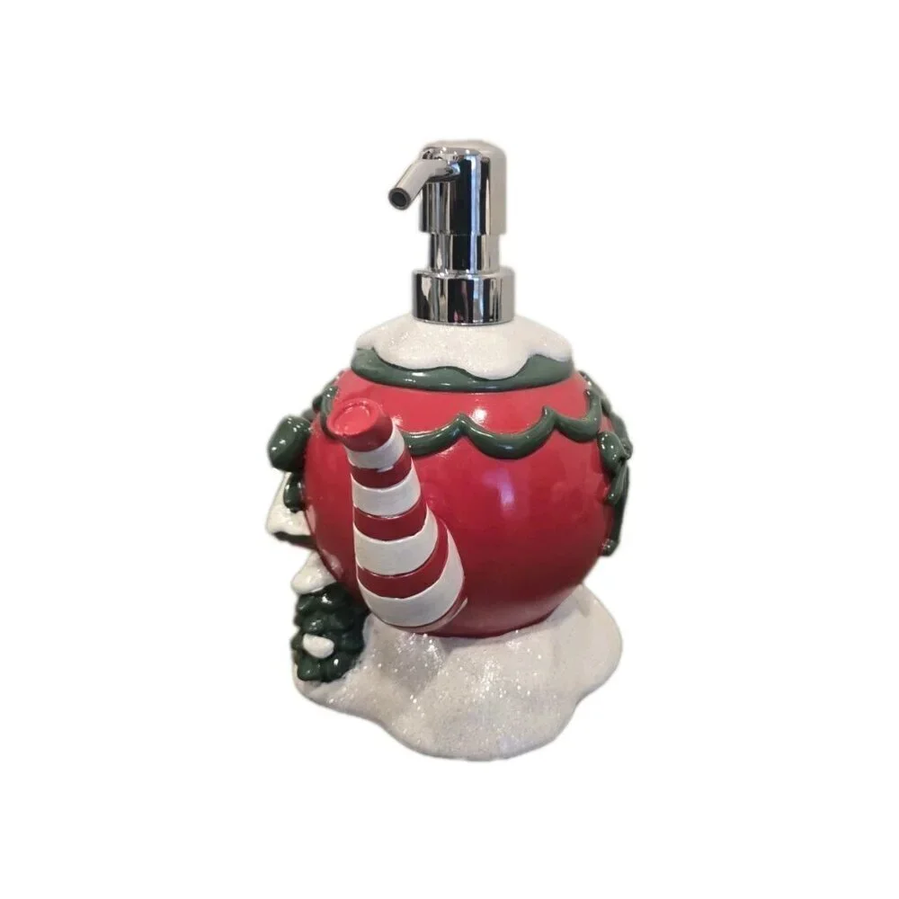 New Christmas Funny North Pole Teapot House Soap Dispenser Decoration